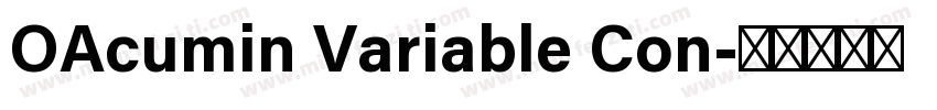 OAcumin Variable Con字体转换